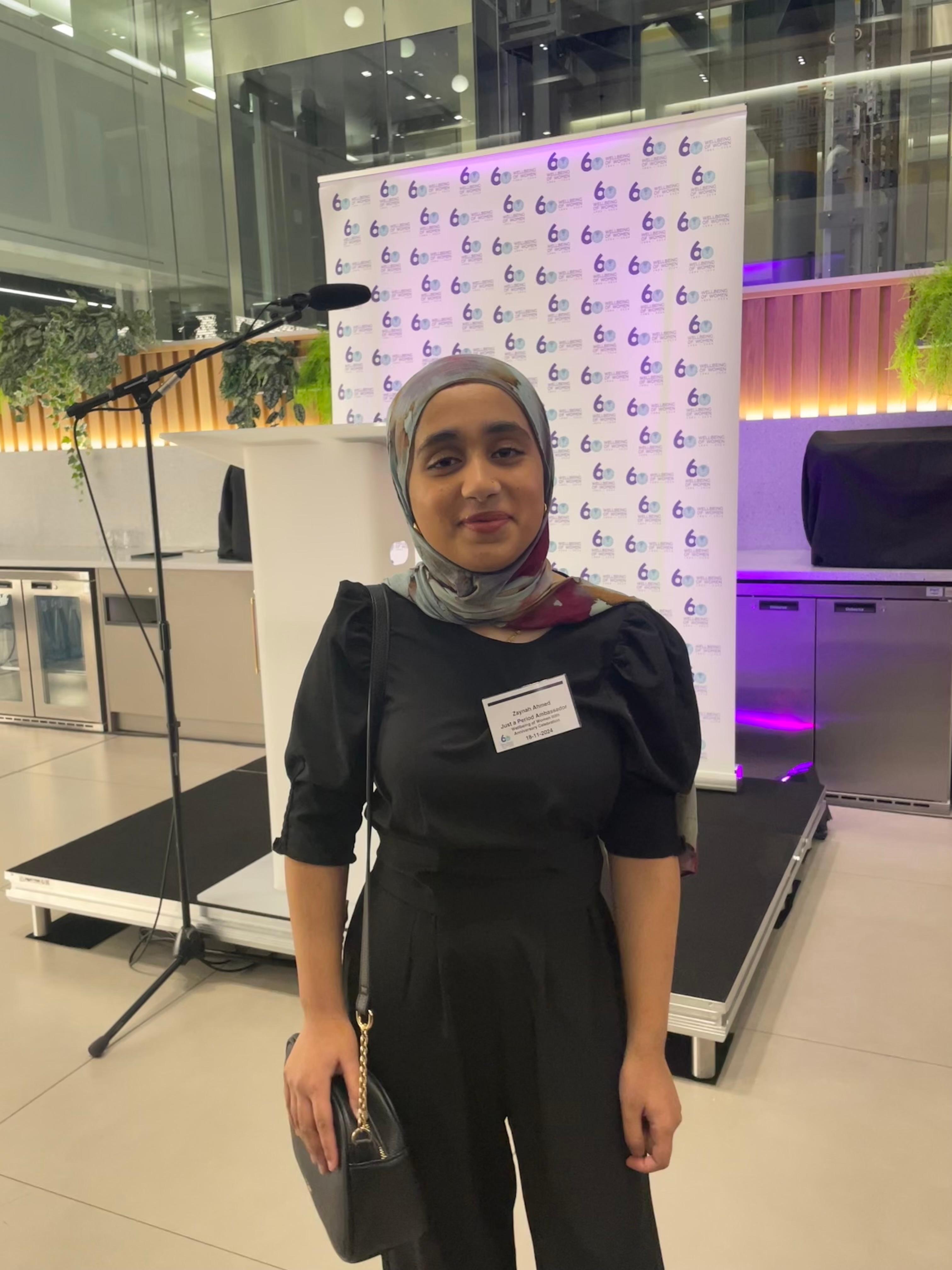 Zaynah at the 60th Anniversary of Wellbeing of Women in 2024.jpeg